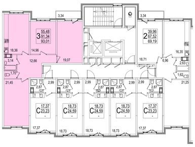 1-комнатная 52.50 кв.м, ЖК «Андреевка», 5 000 000 руб.