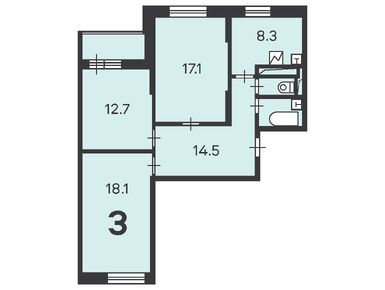 3-комнатная 75.20 кв.м, Жилой дом «Щелковское ш., д. 90, к. 1», 19 761 808 руб.