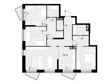 Планировки четырехкомнатные в ЖК Crystal Трилогия (Кристалл Трилогия)