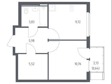 Планировки однокомнатные в ЖК «Остафьево»