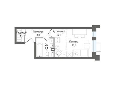 Студия 25.30 кв.м, ЖК «Киноквартал», 5 819 000 руб.