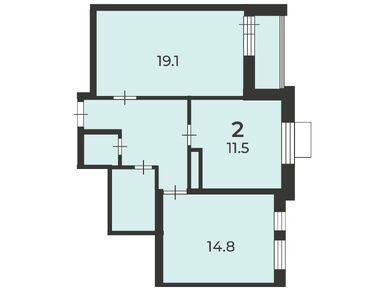 2-комнатная 60.20 кв.м, Жилой дом «Родниковая ул., д. 4А», 20 460 656 руб.