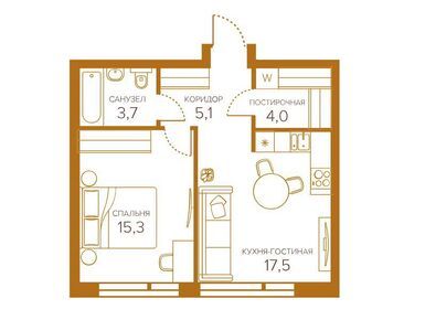 Планировки однокомнатные в ЖК Champine (Шампайн)