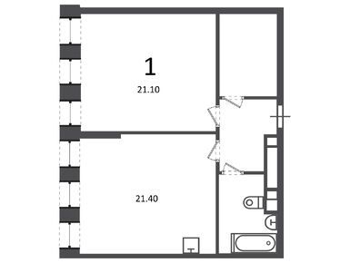 1-комнатная 59.50 кв.м, Жилой дом «Светланова ул., д. 11, к. 2», 27 517 994 руб.