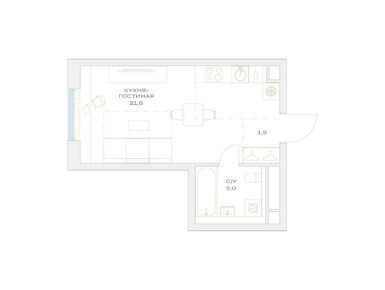 Студия 28.50 кв.м, ЖК «Детали», 10 591 056 руб.