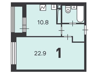 Планировки однокомнатные в Жилой дом «Аминьевское ш., д. 4Д, к. 1»