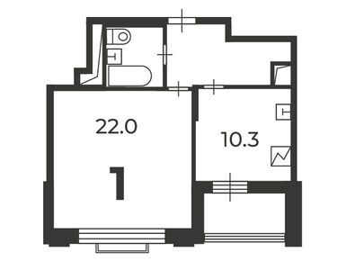 1-комнатная 43.20 кв.м, Жилой дом «Михалковская ул., д. 48, к. 4», 22 726 401 руб.
