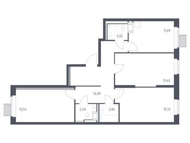 Планировки трехкомнатные в ЖК «Большое Путилково»