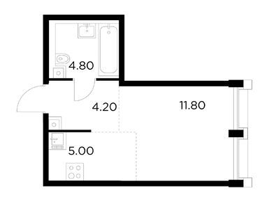 1-комнатная 25.80 кв.м, ЖК «Яркий квартал Injoy» (Инджой), 17 349 500 руб.