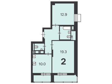 2-комнатная 55.90 кв.м, Жилой дом «Краснодонская ул., д. 50», 14 902 940 руб.