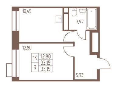 1-комнатная 33.20 кв.м, ЖК «Западная Ивантеевка», 5 337 601 руб.