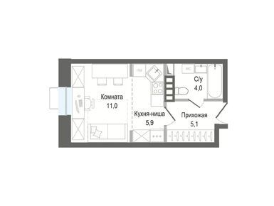 Студия 26.00 кв.м, ЖК «Киноквартал», 6 142 500 руб.