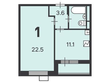1-комнатная 41.30 кв.м, Жилой дом «Варшавское ш., д. 100, к. 1», 14 665 630 руб.