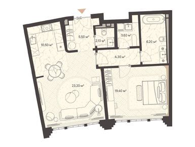 1-комнатная 76.20 кв.м, Клубный дом Nicole (Николь), 243 840 000 руб.