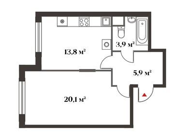 Планировки однокомнатные в Миниполис «Восемь Кленов»