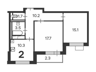 2-комнатная 58.50 кв.м, Жилой дом «Балаклавский пр-кт, д. 17», 29 683 993 руб.