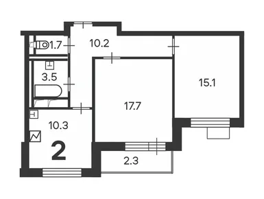 2-комнатная 58.50 кв.м, Жилой дом «Балаклавский пр-кт, д. 17», 29 683 993 руб.