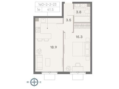 Планировки однокомнатные в ЖК «Парксайд»