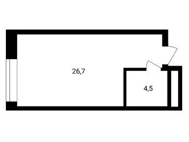 Планировки студии-апартаменты в Квартал «Резиденции архитекторов»