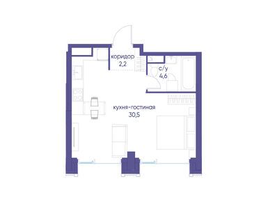 Студия 37.30 кв.м, ЖК «Событие», 28 385 300 руб.