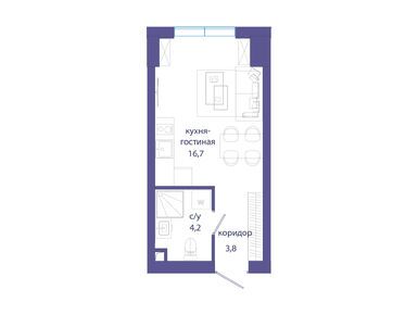 Планировки студии в ЖК «Событие»