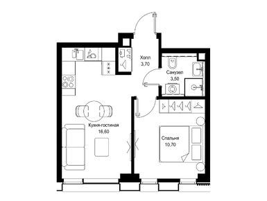 Планировки однокомнатные в Мультиквартал CITYZEN (Ситизен)