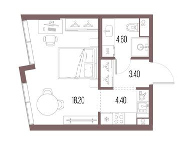 Планировки студии в ЖК «Северный Порт»
