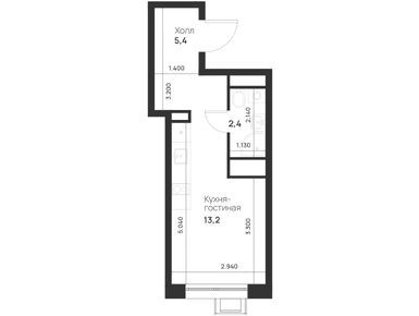 Планировки студии в ЖК Foreville (Форевилль)
