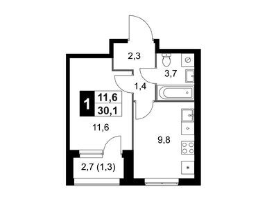 Планировки однокомнатные в ЖК «1-й Измайловский» (Первый Измайловский)