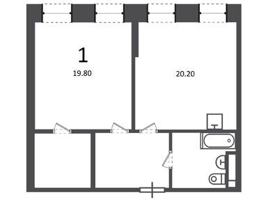 1-комнатная 59.90 кв.м, Жилой дом «Светланова ул., д. 11, к. 2», 27 515 172 руб.
