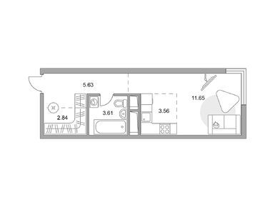 Студия 27.29 кв.м, ЖК «Аникеевский», 5 663 329 руб.