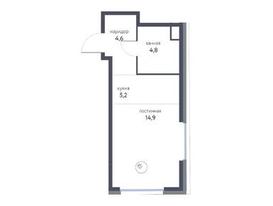 Планировки студии в ЖК «Сиреневый парк»