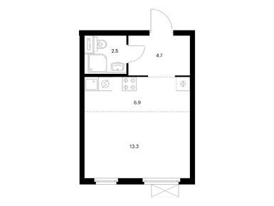 Планировки студии в Ярославский