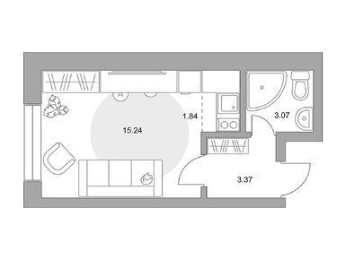 Студия 23.52 кв.м, ЖК «Пехра», 5 217 929 руб.