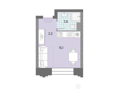 Планировки студии в ЖК «ЗИЛАРТ»