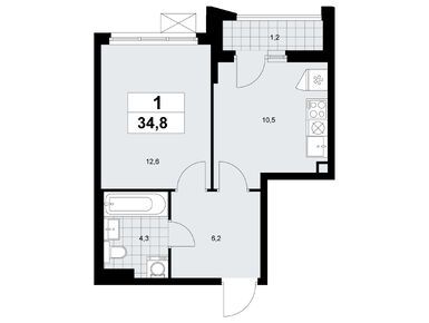 Планировки однокомнатные в ЖК «Деснаречье»