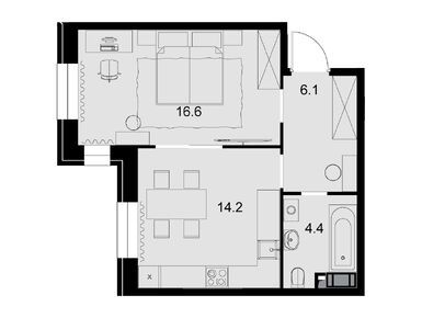 1-комнатная 41.60 кв.м, ЖК «Театральный квартал», 24 294 400 руб.