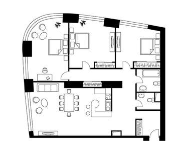 Планировки трехкомнатные в ЖК «Триколор»