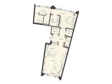 1-комнатная 101.60 кв.м, Клубный дом Nicole (Николь), 243 840 000 руб.