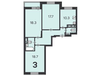 3-комнатная 81.90 кв.м, Жилой дом «Капотня, 1-й кв-л, д. 1», 20 417 670 руб.