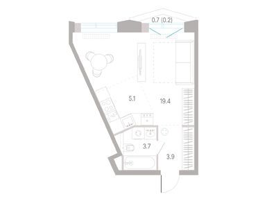 Студия 32.30 кв.м, КОД Сокольники, 19 208 810 руб.