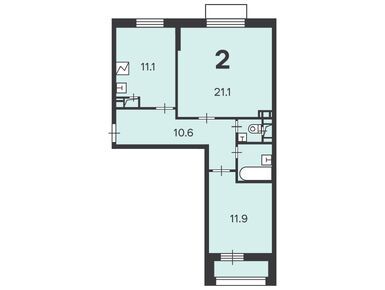 2-комнатная 59.20 кв.м, Жилой дом «Староалексеевская ул., д. 3», 24 520 640 руб.