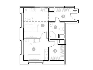 Планировки 2-к. апартаменты в «EVOPARK Сокольники» (ЭВОПАРК Сокольники)