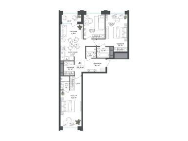 Планировки четырехкомнатные в ЖК «Михалковский»