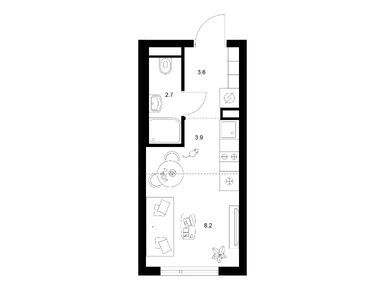 Планировки студии в Амурский парк