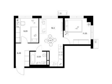 Планировки двухкомнатные в Квартал Мит