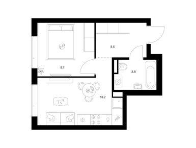 Планировки однокомнатные в Лосиноостровский парк