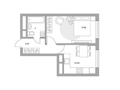 Планировки однокомнатные в ЖК «Императорские Мытищи»
