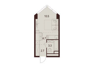 Планировки студии в ЖК Indy Towers (Инди Тауэрс)
