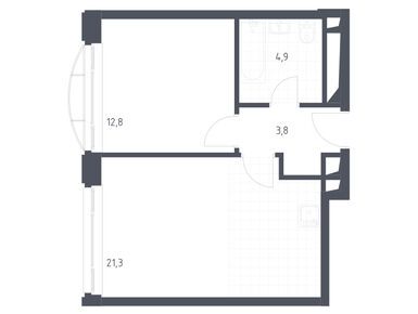 Планировки однокомнатные в МФК «Новоданиловская 8»